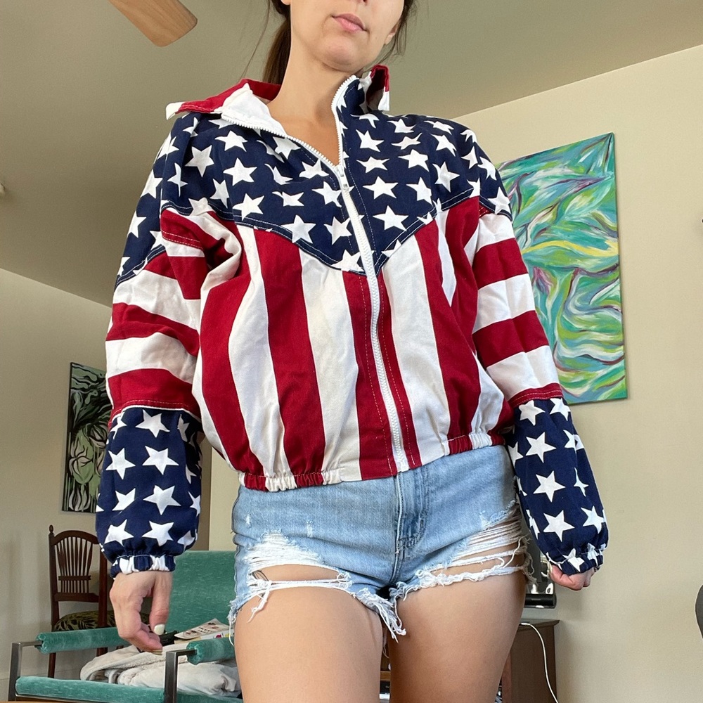 American Flag Bomber Jacket